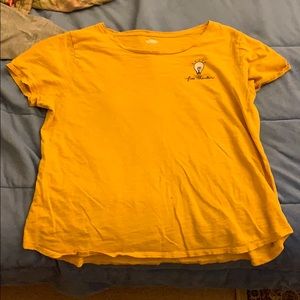 Old navel yellow shirt